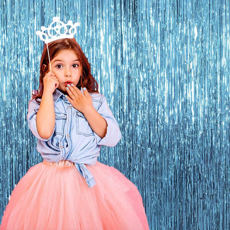 TIK Theme Birthday Decorations Party Photo Backdrop, Party Decorations Fuchsia Black Teal Foil Curtains/Music Note Balloons for