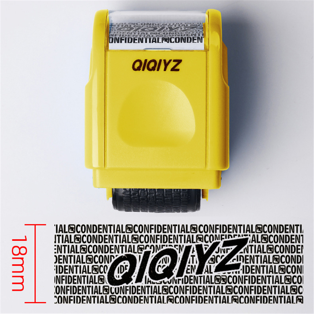 Manual Roller Stamp ID Protection Confidential Guard Information Data Identity Address Blocker Identity Anti-Theft Smear Stamp