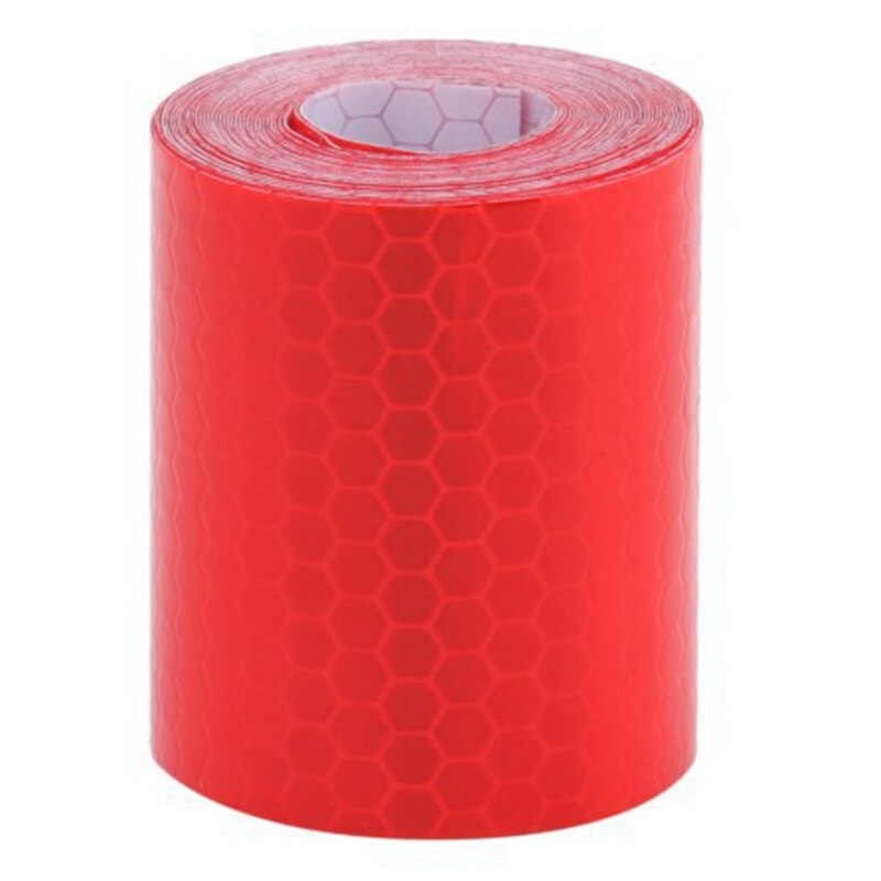 100x5cm Waterproof Warning Tape Strip Stickers Warning Light Reflector Protective Sticker Reflective Film Car Safety Mark: Red