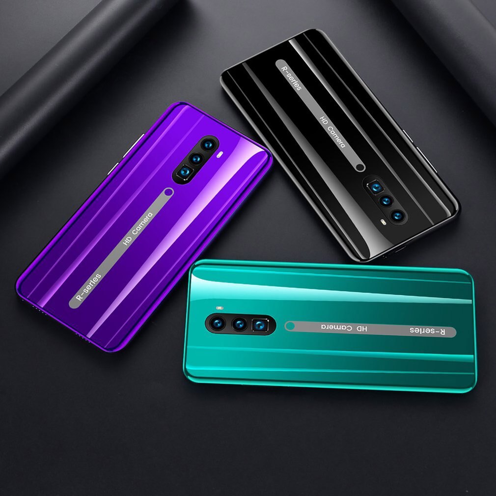 Rino3 Pro 5.8 Inch Screen Android Phone Purple Water Screen Smartphone Solid Color Mobile Phone Cool Shape