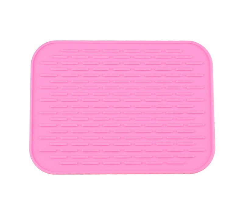 Tapis de cuisine, antidérapant, résistant à la chaleur, sous-plat, Pot, plateau redresseur, tapis isolants aux couleurs riches: Rose