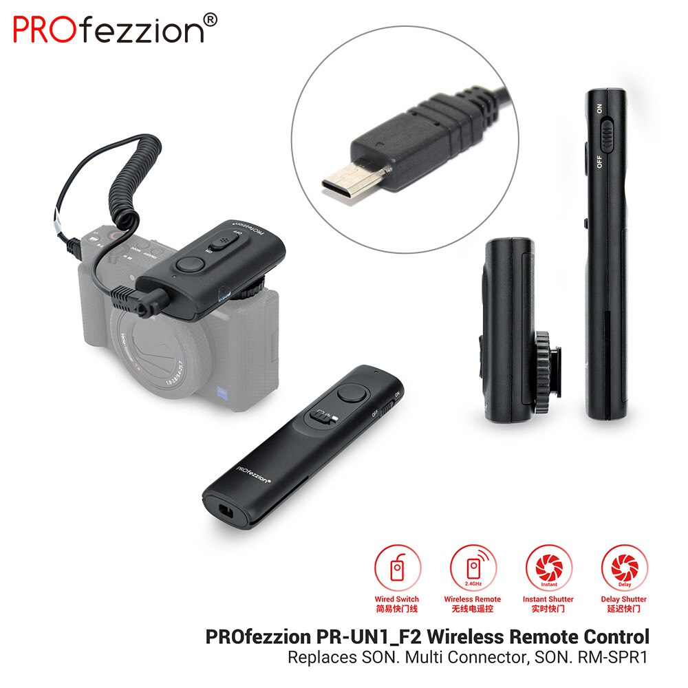 Wireless Remote Control Controller Shutter Release Accessories for Sony A7IV A7III A7II A7 ZV1 Replace RM-SPR1