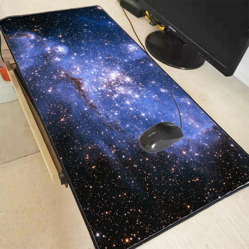 Mairuige Blue Space Large Size Mouse Pad Anti-slip Natural Rubber PC Computer Gaming Mousepad Desk Mat for LOL Cs Go DOTA2