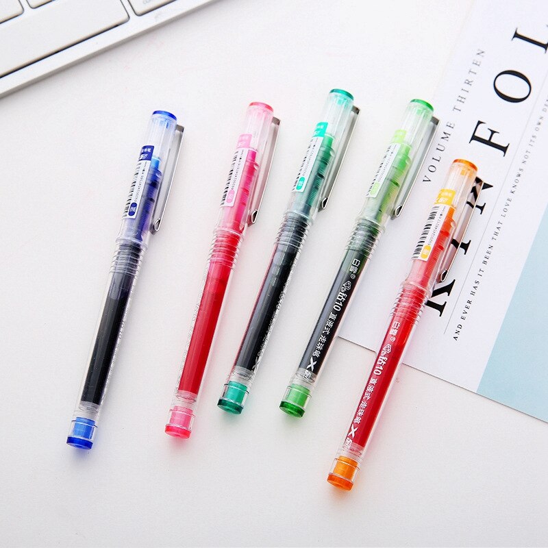 1 Pcs Gerade Flüssigkeit Nadel Typ Farbe Stift Wasser Gel Stifte Kunststoff Kugelschreiber Schule Schreibwaren
