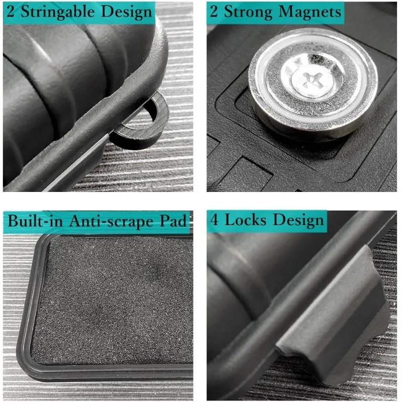 Magnetischer Schlüsselhalter unter dem Auto, versteckt einen Schlüssel, magnetischer Autoschlüsselhalter, Schlüsselversteck, multifunktionale Kasten für Ersatzschlüssel, GPS-Lokalisierer