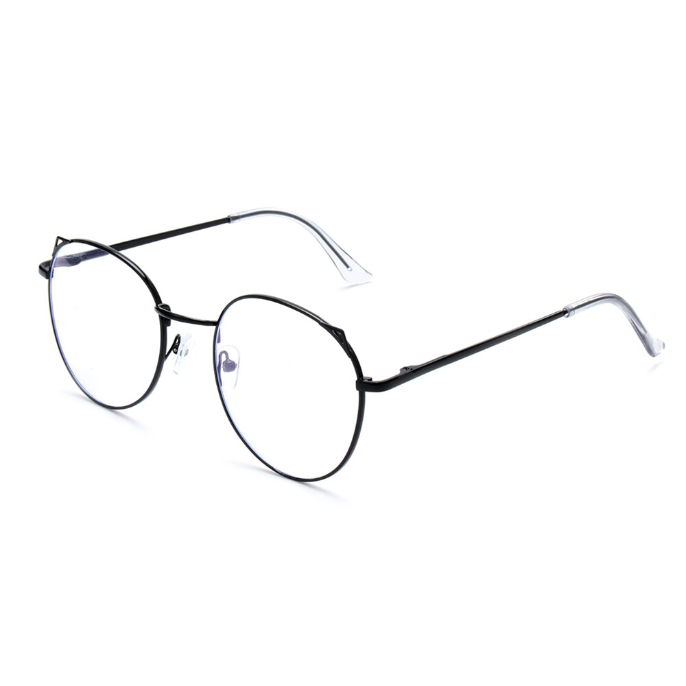 1pc nærsynethed optiske linse briller kvinder trendy metal rammer briller mænd klassiske klare linser vision pleje briller: Type 4- b
