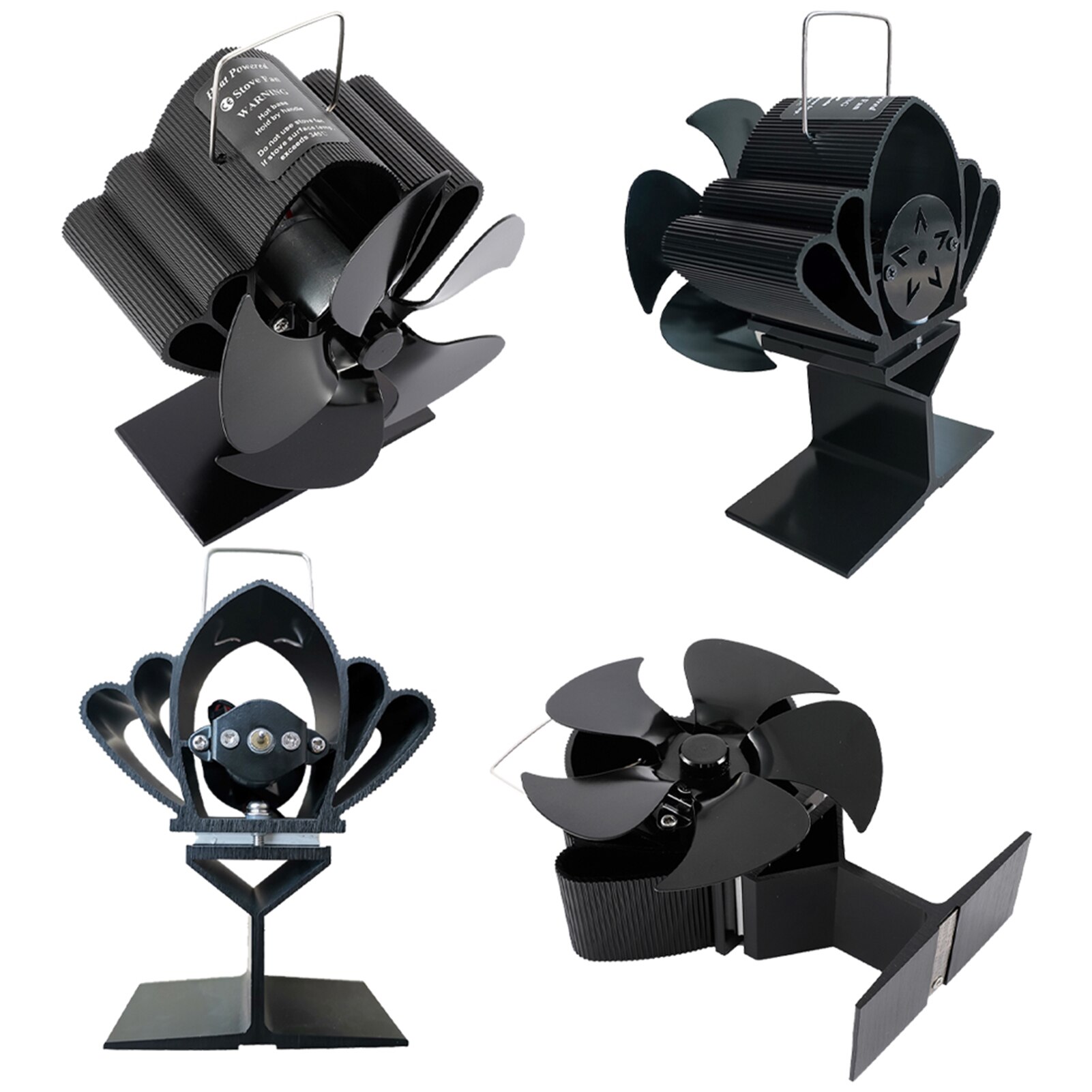 5 Blades Kachel Ventilator Voor Houtkachel Of Pelletkachel Rustig Thuis Haard Ventilator Efficiënte Warmteverdeling: Default Title