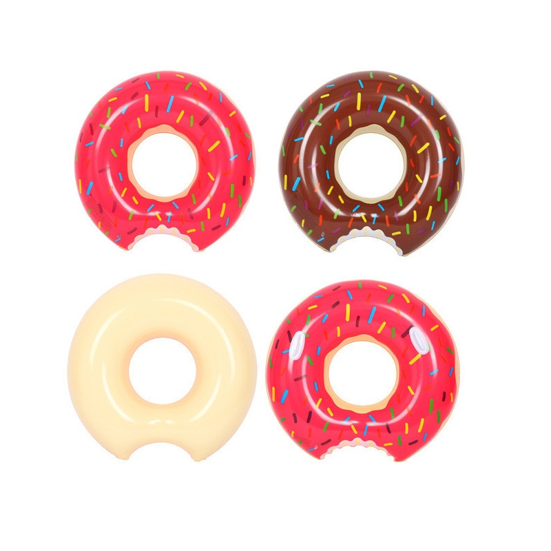Opblaasbare donut zwemband gigantische zwembadvlot zomer buitenactiviteiten strandfeest zwembad opblaasbaar matras water