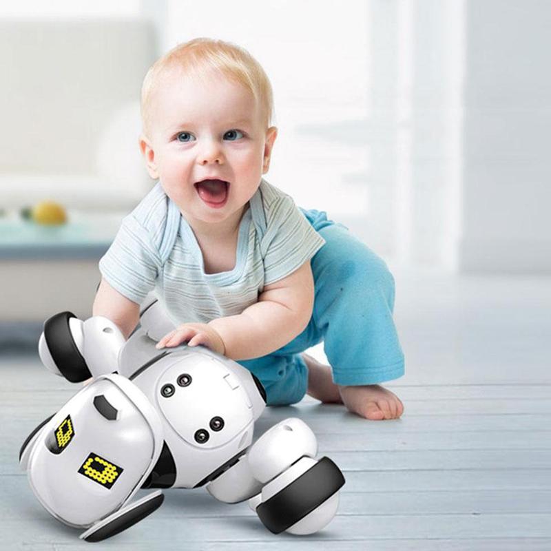 Perro Robot eléctrico inteligente para niños, juguete educativo para caminar, mascota de Control remoto