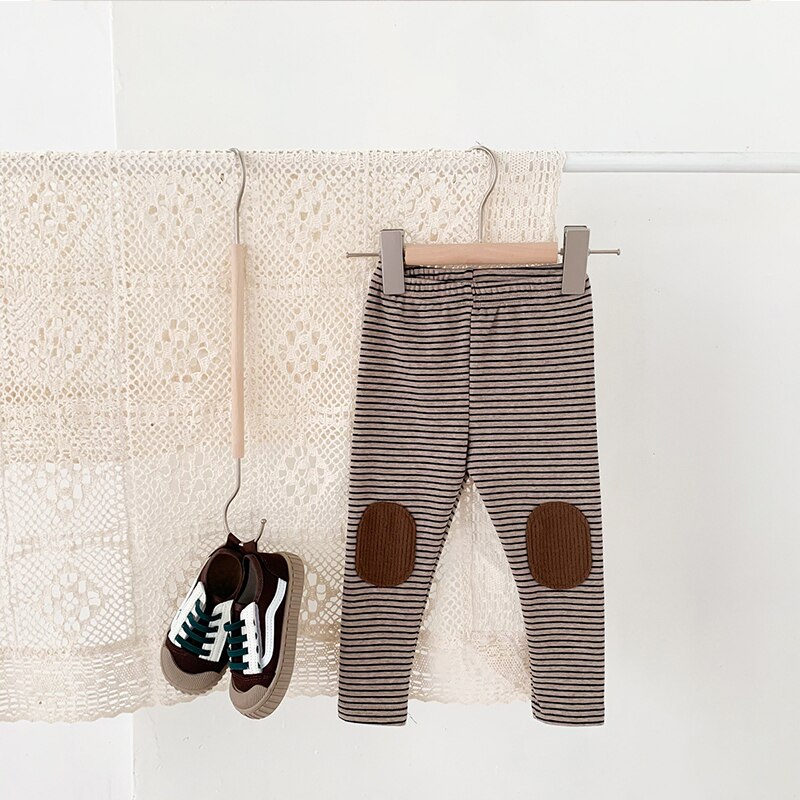 Nuova primavera e autunno neonate e ragazzi collant Leggings elastici a righe bambino vestiti per bambini pantaloni coreani 0-24 mesi