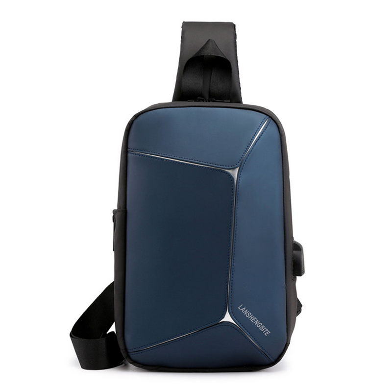 Men's shoulder bag men's shoulder bag Men's travel bag crossbody bag shoulder bag Men's chest bag Waterproof: Deep Blue