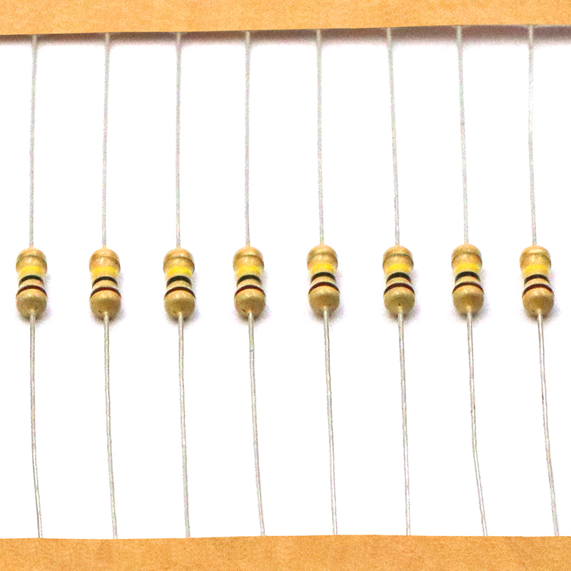 100 Uds 1/4W resistencia de película de carbono 100Ω ~ 220KΩ 5% resistencia 100 120 300 330 1K 1,5K 2,2K 3,3K 10K 20K 100K 150K 220K Ohm