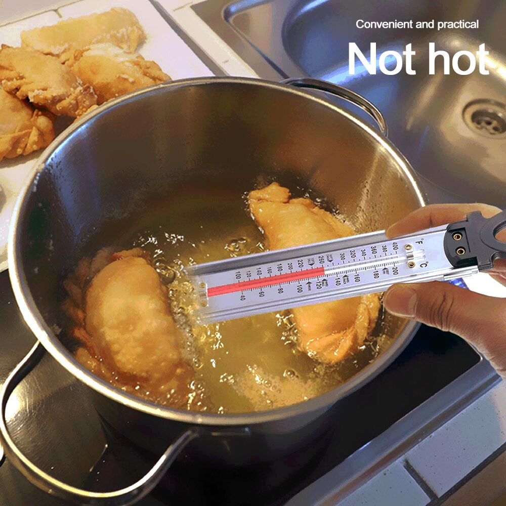 Baking Thermometer 40-200 Degrees Scale Display Kitchen Thermometer For Cooking Sugar Candy Craft Hanging Temperature Gauge