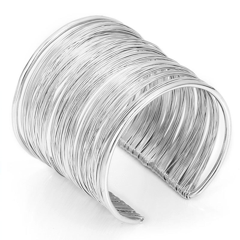 Dorado, pulseras y brazaletes anchos con agujeros para mujeres y hombres, , brazalete de aleación abierta grande para hombre y mujer, joyería de: W1277