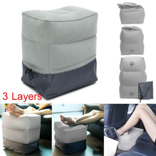 Repose-pieds gonflable Portable | Repose-pieds de voyage, avion, lit d'enfants, repose-pieds, Train, corps, oreiller s5