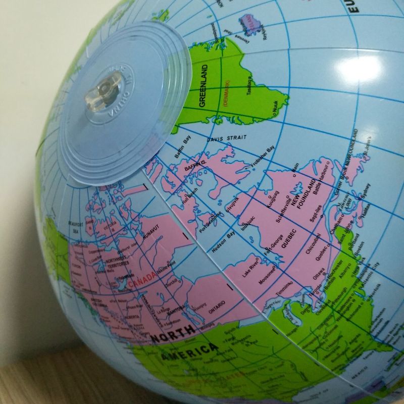 30cm Inflatable Globe World Earth Ocean Map Ball Educational Supplies Geography Learning Educational Beach Ball Kids Geography