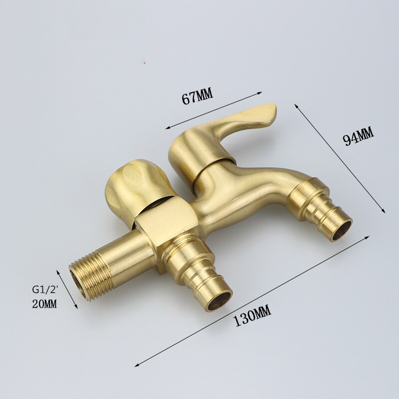 Outdoor Faucet Brass Double Using Washing Machine Faucet Bathroom Corner Faucet Tap Garden Outdoor Mixer