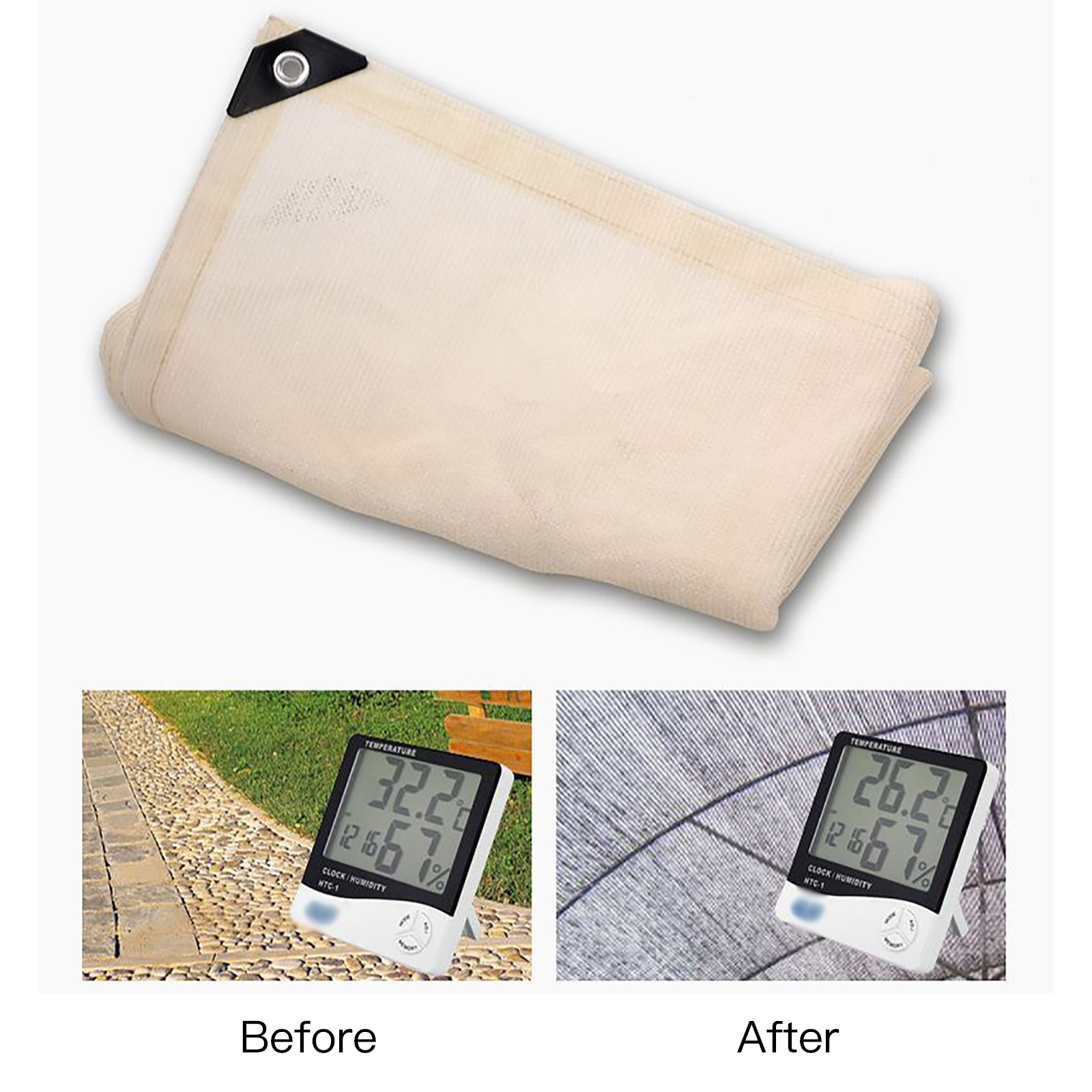 Pergola Shade 1PC Courtyard Villa UV Sunblock Sunscreen Resistant Patio PE Protection Fence Canopy Fabric Shading Net