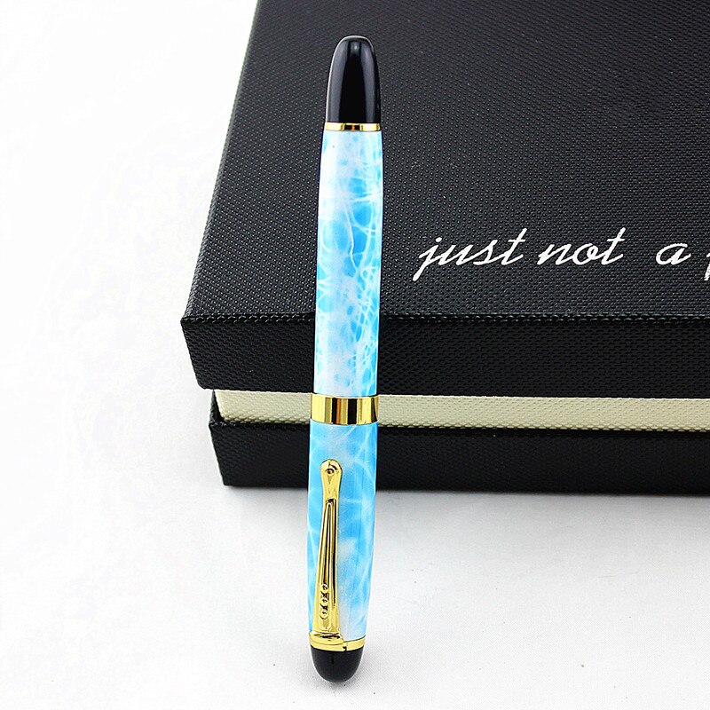 Luxury Metal Iraurita Fountain Pen 0.5mm Nib Sky blue Ink Pens Writing Stationery for School Student Office