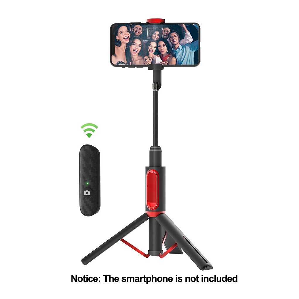 Alles-in-één aluminium selfiestick, afneembaar telefoonstatief met draadloze afstandsbediening
