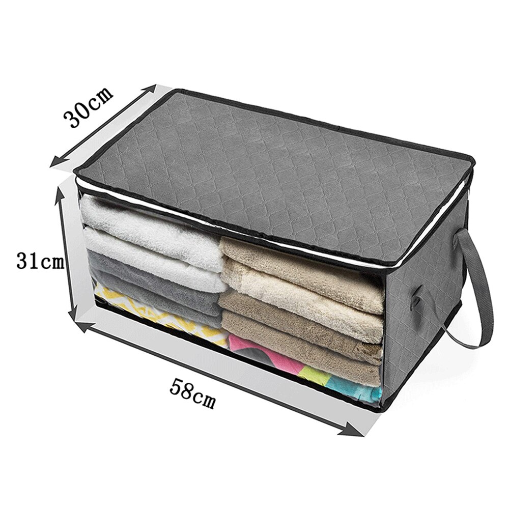 Wardrobe Foldable Storage Bags Space Saving Under Bed Storage Box Home Clothes Blanket Quilt Container Household Organizer