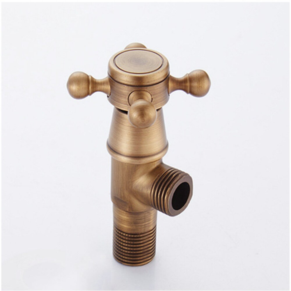 Supply all copper antique water heater triangle valve European thick angle valve copper spool retro mixing valve water stop valv: Default Title