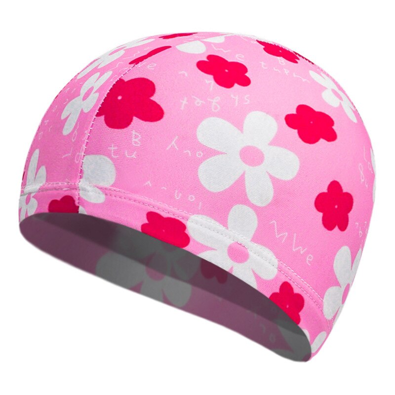 Gorro impermeable para natación para niños y bebés, gorros elásticos con estampado de dibujos animados, para deportes en la piscina, para niños de 3 a 9 años: F