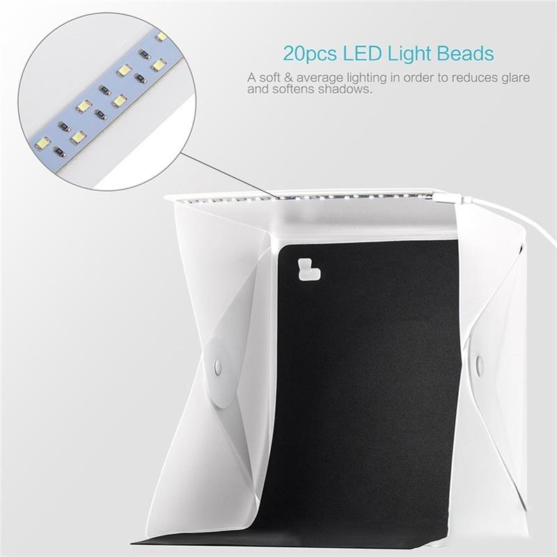 Folding Photography Light Box - Mini Softbox for Product Shooting - Portable Studio Tent - Soft Light Diffusion