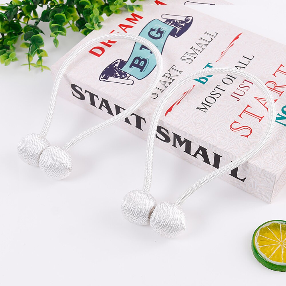 2 Stuks Sterke Magnetische Gordijn Tiebacks Gordijn Clips Tie Band Backs Houders Handig Gordijn Gesp 8 Kleur: WHITE