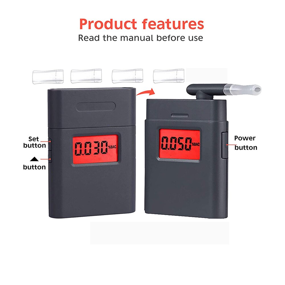 Breathalyzer Digital Breath Alcohol Tester Digital... Grandado