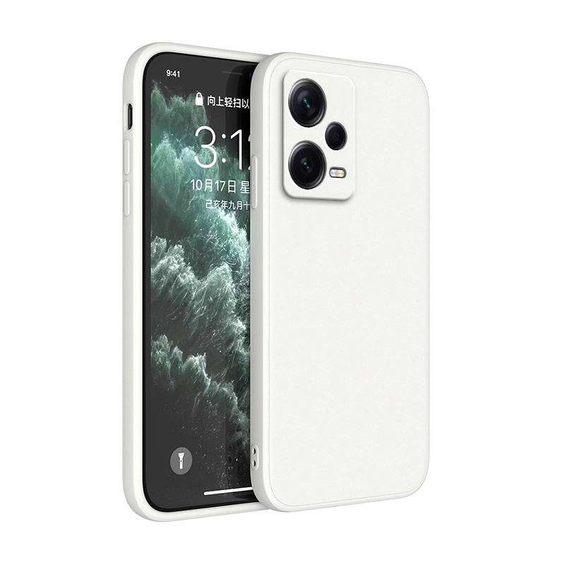 Funda cuadrada de silicona mate para Xiaomi Redmi Note 12 5G Note 12 Pro + Fundas suaves Redmi Note12 Pro Plus 5G Fundas básicas mate: Mezclilla / Caqui