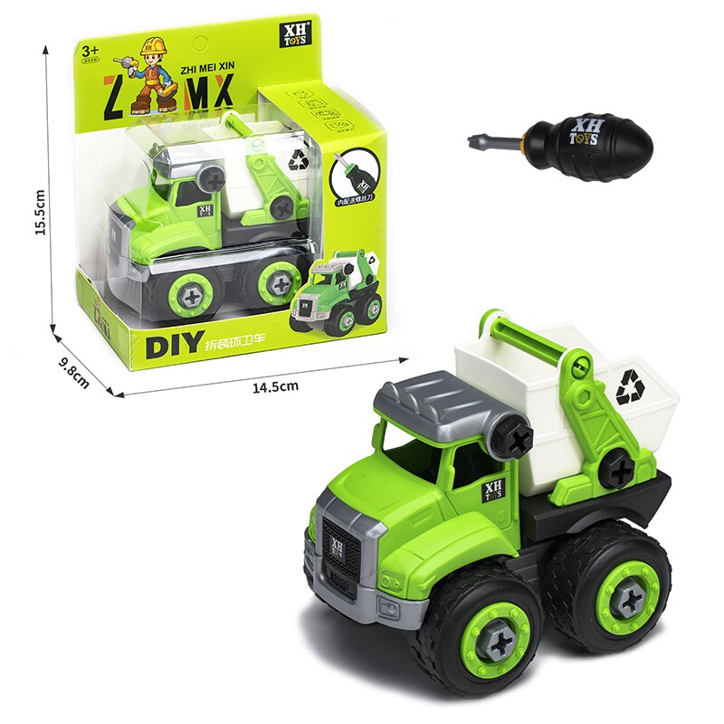 Dado Assemblare Un Modello di Auto Engieering Camion Costruttore Modello Kit Bambini Costruttore Fai da Te Eduational Giocattoli per I Ragazzi Regalo di Nuovo Anno: 677-104-1