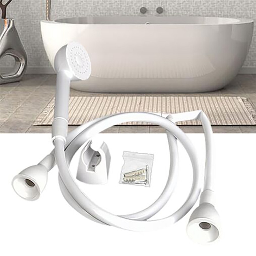 Bathroom Faucet Extender 1PC Shower Head Double Tap Push On Bath Shower Head and Hose Hairdresser Shampoo 0604#30