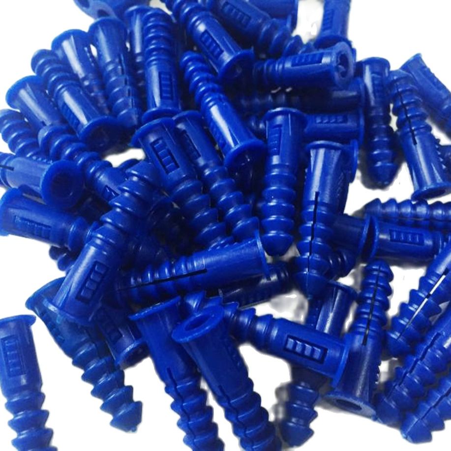 6,4 x30mm Rippen Kunststoff Anker Zauberstab Kunststoff Erweiterung Rohr Rohr Stecker