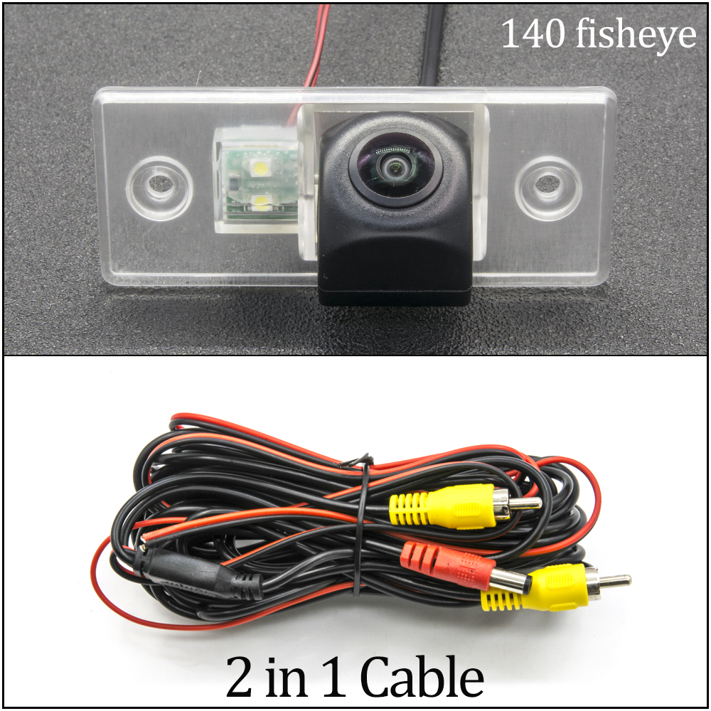 Vehicle Rear View Camera For Skoda Fabia MK1 MK2 2000 2001 2002 2003 2004 2005 2006 2007 Car Monitor: 140 fisheye