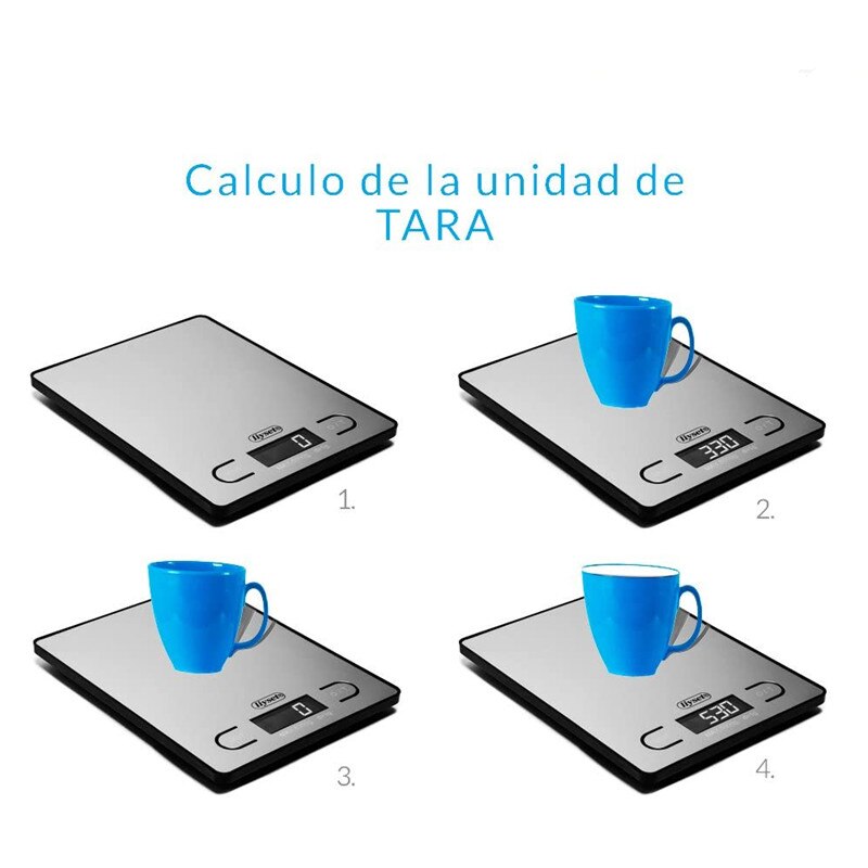 Báscula electrónica Digital para el hogar Liyset, báscula para comida, herramienta de medición, báscula electrónica Digital de 5KG con pantalla LCD