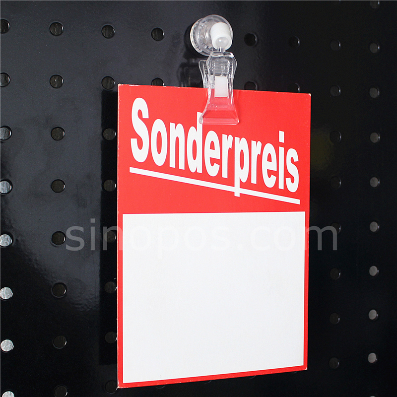 Clip on skiltholder med magnetisk base, prisskilt display metal vægmonteret stativ hylde reklamekort magnet stativ pop clips