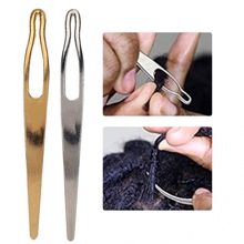 2 stk dreadlocks strikning af nåle vævningskrog buet legering nål hæklet fletning hår sammenlåsende diy styling værktøjer
