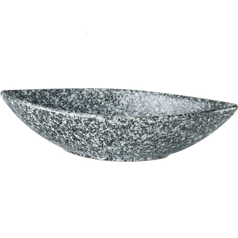 Uregelmæssig keramisk fad japansk dyb tallerken suppe tallerken restaurant tallerken dækket bord snack dessert frugt tallerken