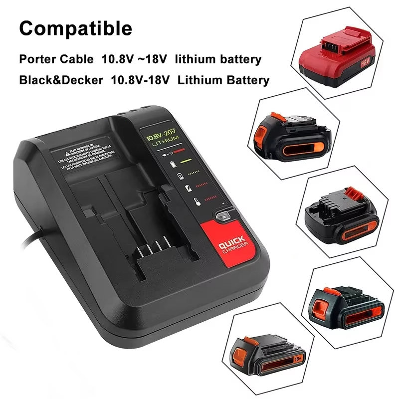 20V Oplader Voor Black & Decker Li-Ion Batterij Oplader Voor Porter Kabel/Stanley 18V L2AFC Elektrische Boor schroevendraaier Tool Batterij