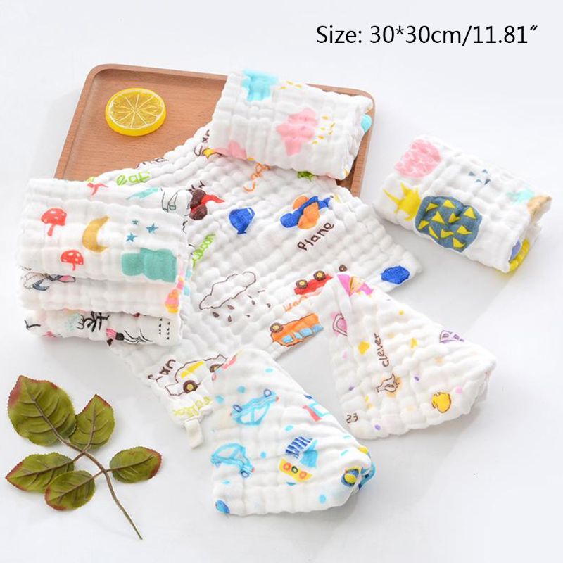 Gant de toilette en mousseline pour bébé, 10 pièces, gaze de coton, serviette de visage pour -né, mouchoir,