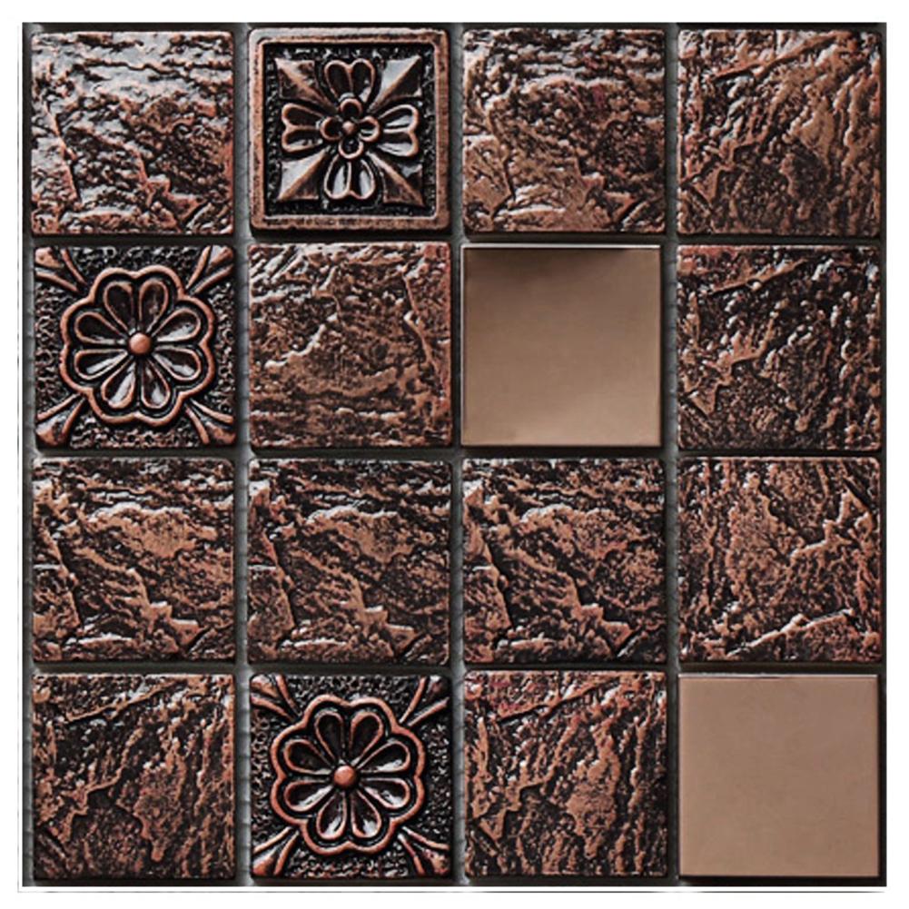 10pcs Mosaic Tile Wall Sticker PVC Waterproof Tiles Decals Kitchen Decor Self Adhesive 3D Mosaic Art Accessories: Blue