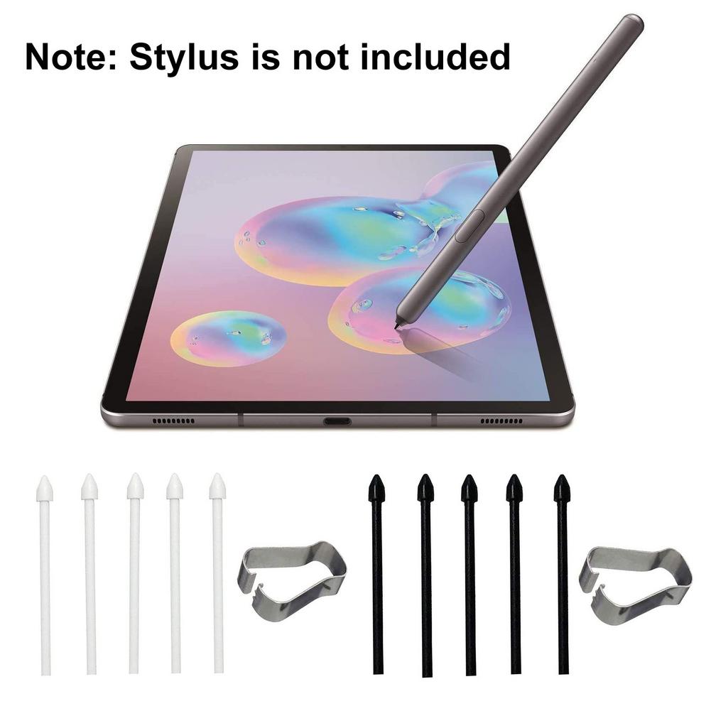 1Set For Samsung Tab S7 T870 T875 S7 Plus T970 Touch Screen Stylus S-Pen Pen Refills Tips Replacement Nib With Metal Clip