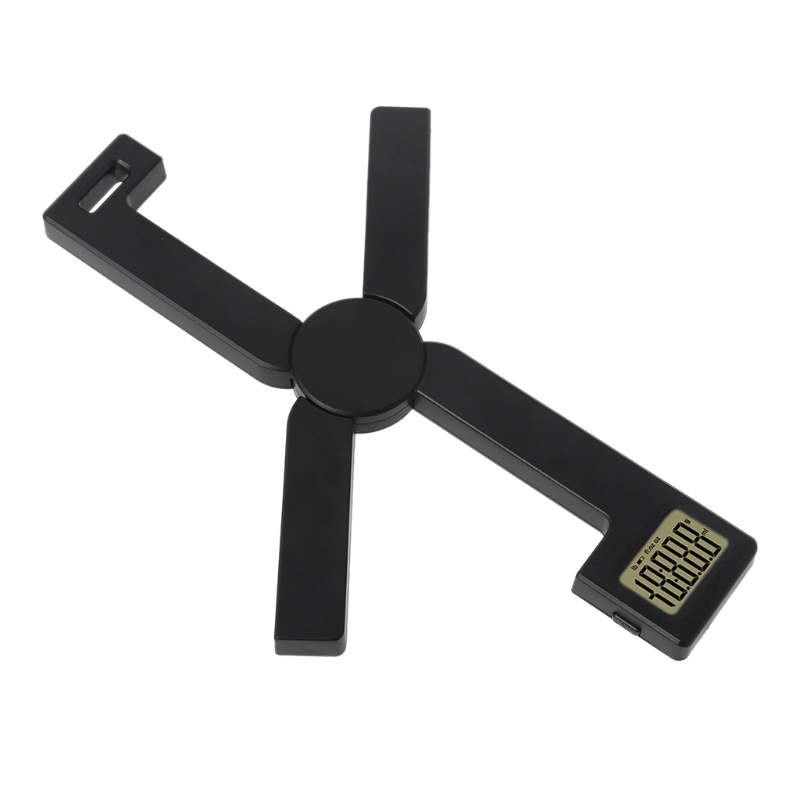 Præcis køkkenvægt yderst nøjagtig foldbar bærbar fødevarevægt lcd-skærm: Sort