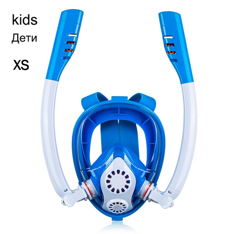 Nurkowanie maska dla dorosłych i dzieci podwodne Anti Fog pełna twarz Snorkeling pływanie nurkowanie maska K2 oddychanie separacja maska do nurkowania: KIDS02 / S/M