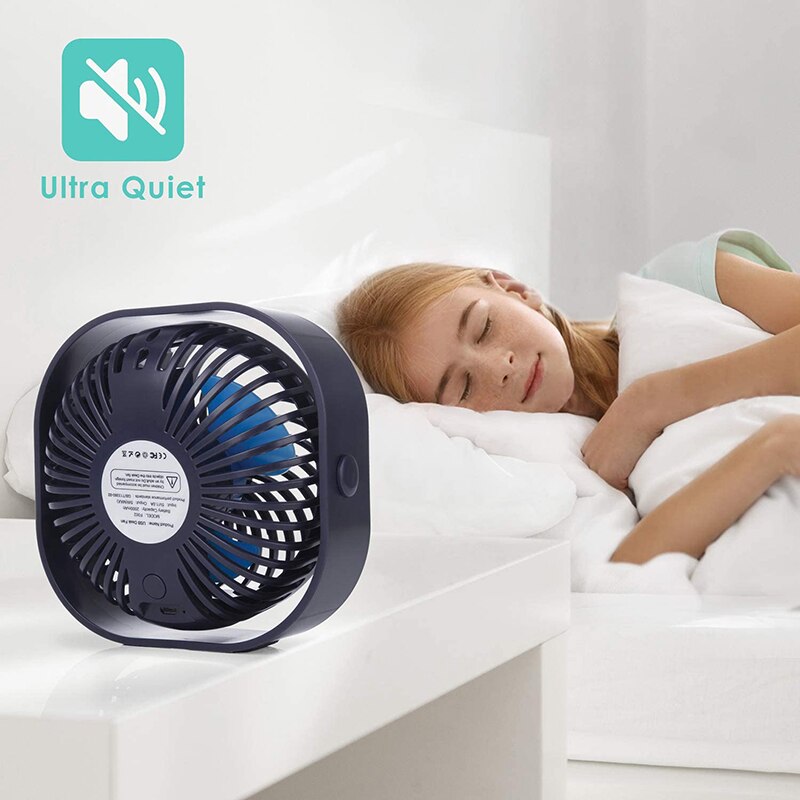 USB Aufladbare 3 Geschwindigkeit Mini USB Schreibtisch Fan Persönliche Kühlung Fans 360 Drehung Einstellbar Winkel für Sekretariat Heimat Reisen Auto