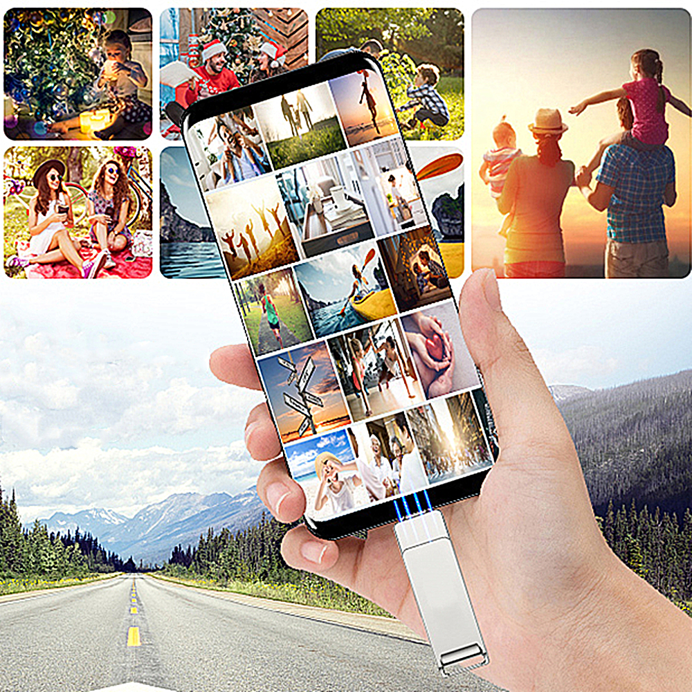 Phone USB Flash Drive 512GB External Storage 256GB 128G 64G 32G For iPhone iPad Android android USB 3in1 Pendrive Usb Stick