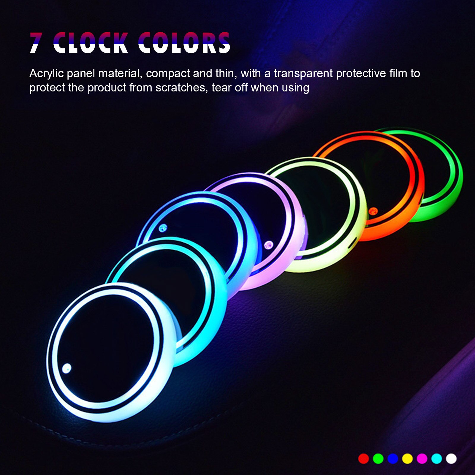 Portavasos Con Luz LED Azul Hielo Para Toyota Camry 2018-2023 - Ambiente Interior Plateado