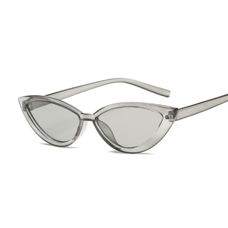 Candy farver solbriller til kvinder cat eye solbriller mærke kvindelige briller cool  uv400 gafas de sol: Grå