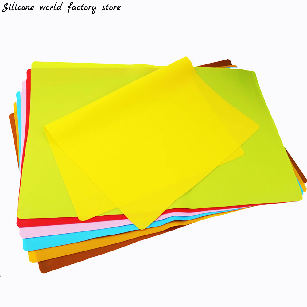 Silicone world 60x40cm Non-stick Silicone Mat Rolling Dough Liner Pad Pastry Cake Bakeware Paste Flour Table Sheet Kitchen Tools
